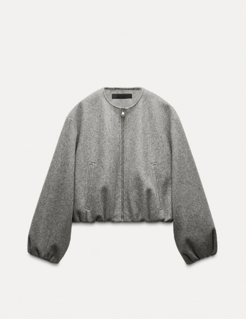 Airy Wool Bomber