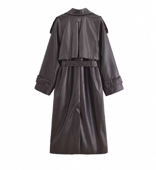 Leder Trench Coat