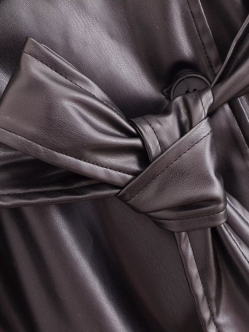 Leder Trench Coat