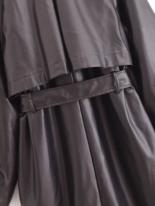 Leder Trench Coat