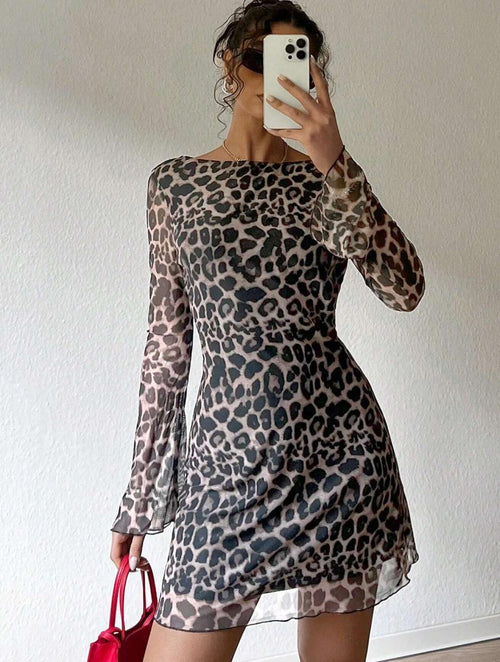 Virales Leoprint Kleid