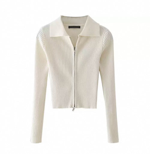 Luxe Ribbed Zip-Up