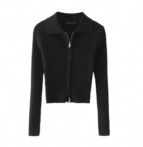 Luxe Ribbed Zip-Up