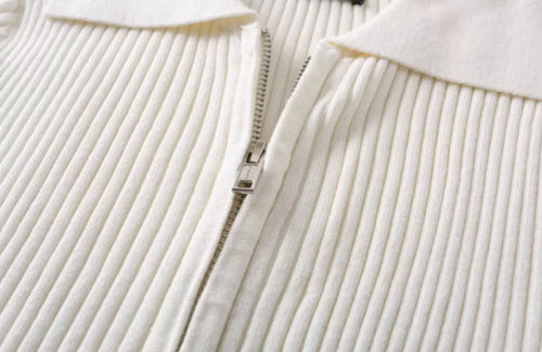 Luxe Ribbed Zip-Up