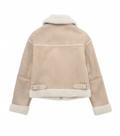 Soft Shearling Aviator Jacket