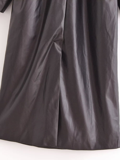 Leder Trench Coat