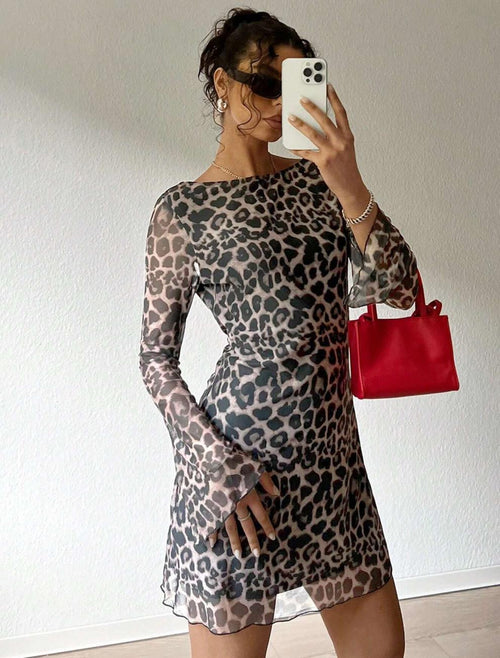 Virales Leoprint Kleid
