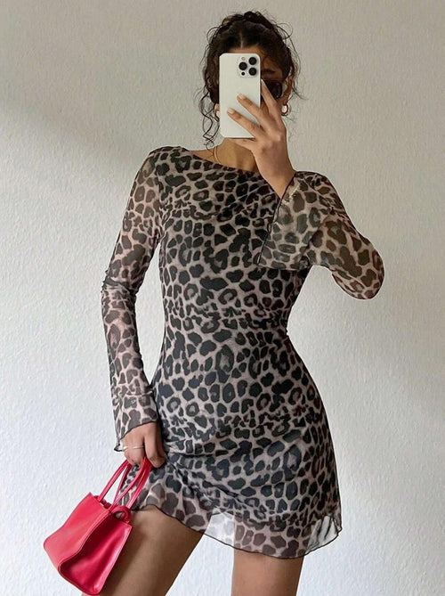 Virales Leoprint Kleid